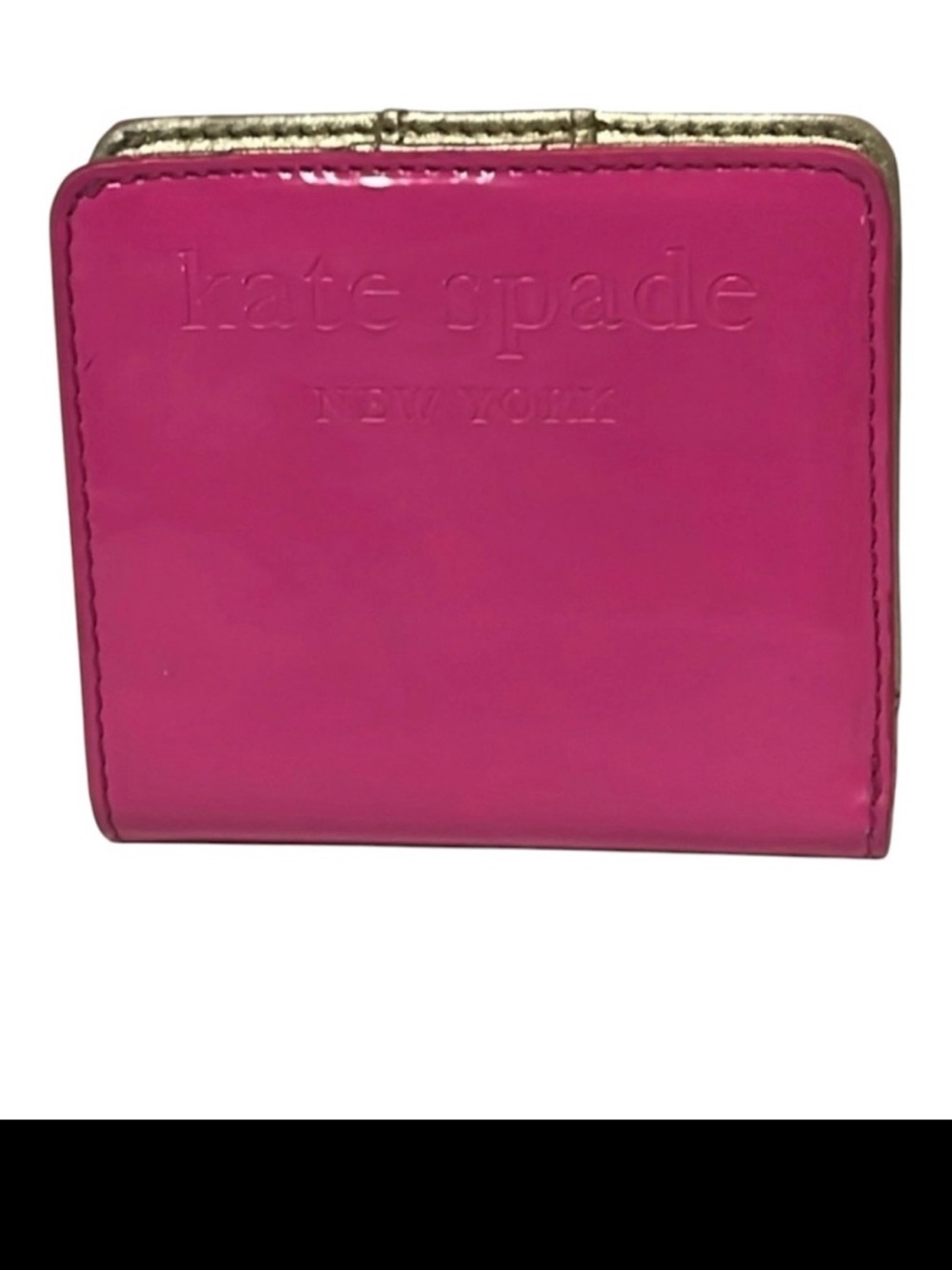 Kate Spade Pink Patent Leather Small Wallet Coin Purse ID Card Holder - Picture 5 of 7
